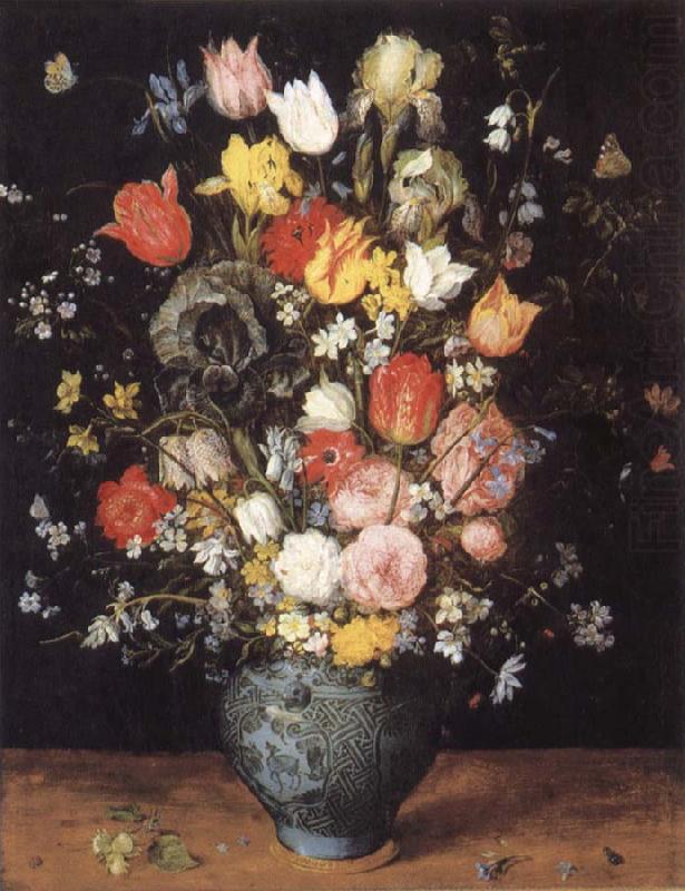 Jan Brueghel The Elder Flower in a blue vase china oil painting image